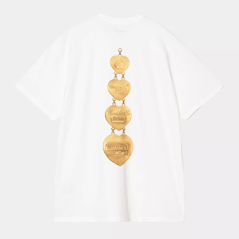 Carhartt WIP S/S Hartt Chain T-Shirt Organic Cotton Single Jersey, 175 g/m² (White)