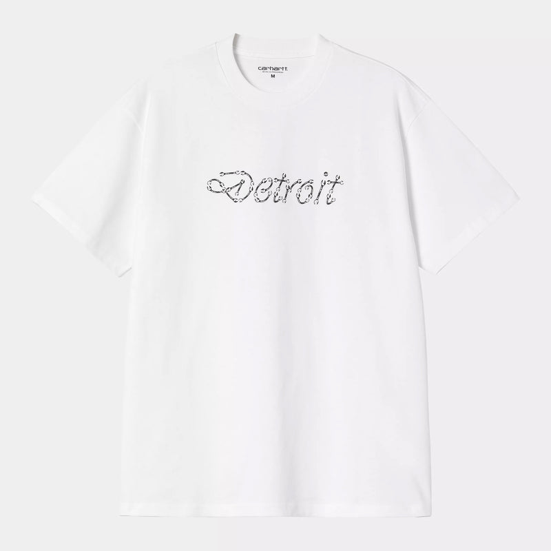 Carhartt WIP S/S Peace And Work T-Shirt Organic Cotton Single Jersey, 210 g/m² (White / Black)