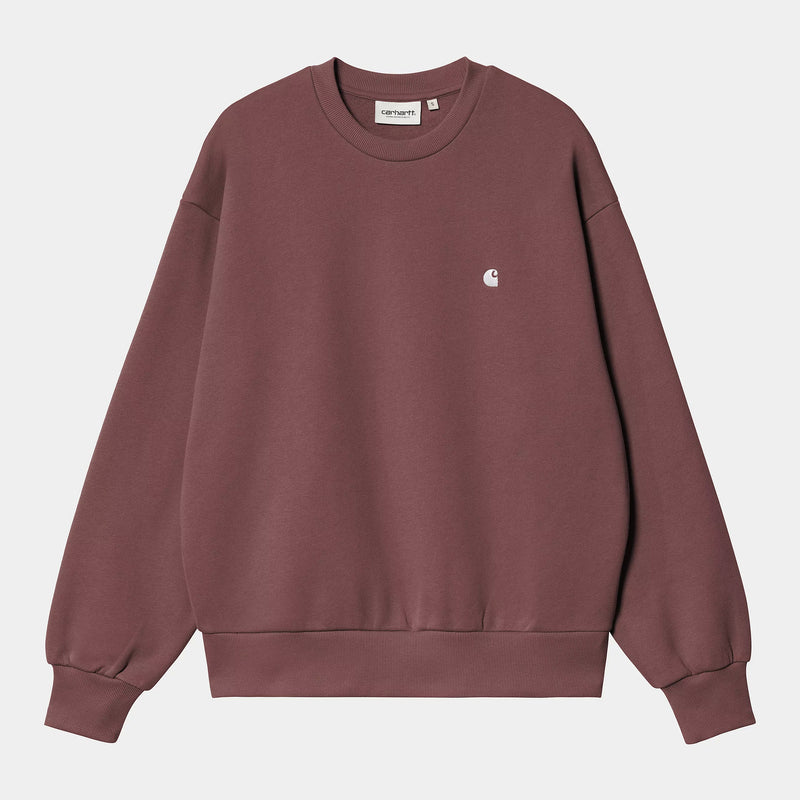 Carhartt WIP W' Casey Sweatshirt Cotton Sweat, 420 g/m² (Dusky Pink / Silver)