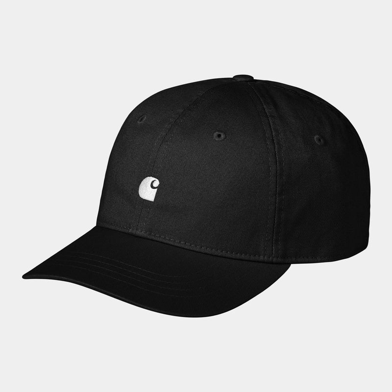 Carhartt WIP Madison Logo Cap (Cotton Twill, 8.8 oz Black / White)