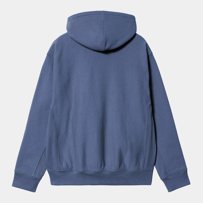 Carhartt WIP Hooded American Script Jacket Cotton/Polyester Sweat, 420 g/m² (Blue Iris)