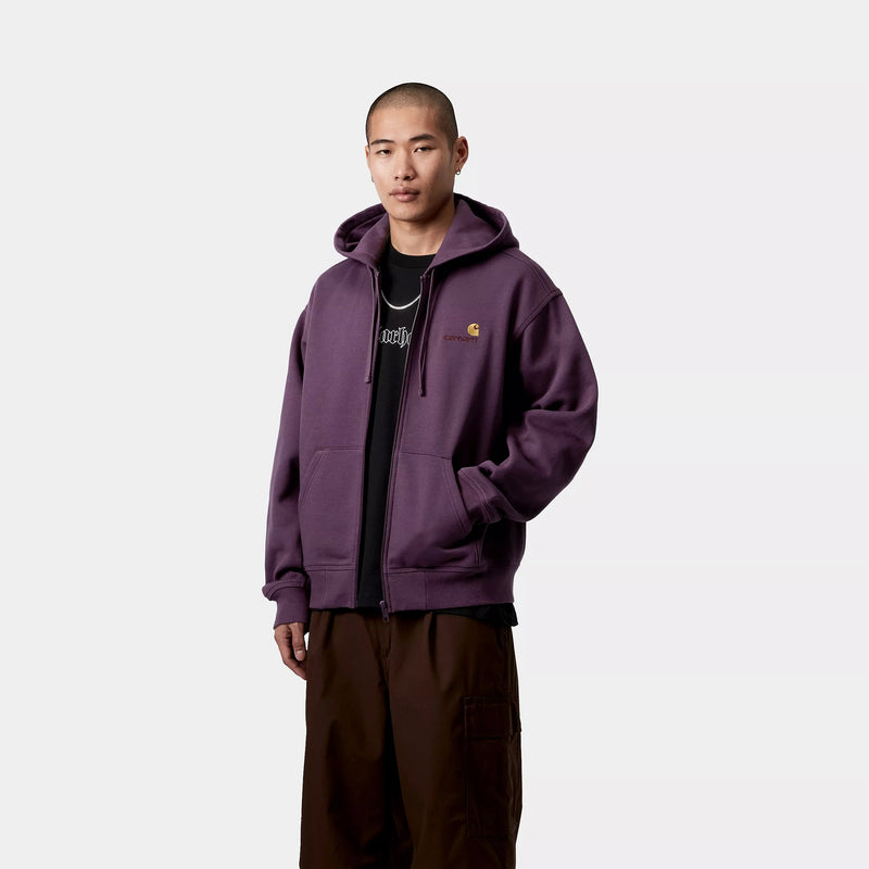 Carhartt WIP Hooded American Script Jacket Cotton/Polyester Sweat, 420 g/m² (Huckleberry)