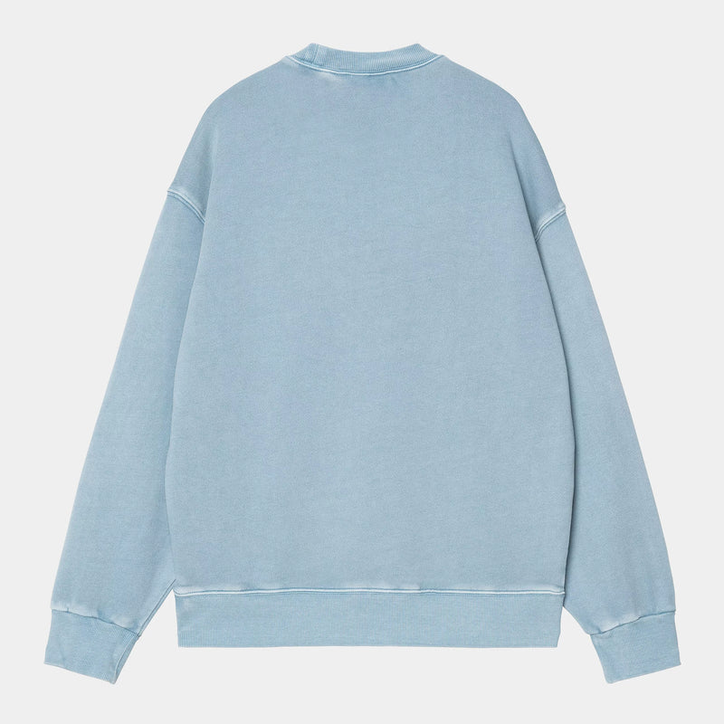 Carhartt WIP Nelson Sweat Cotton Sweat, 370 g/m² (Clay Blue garment dyed)