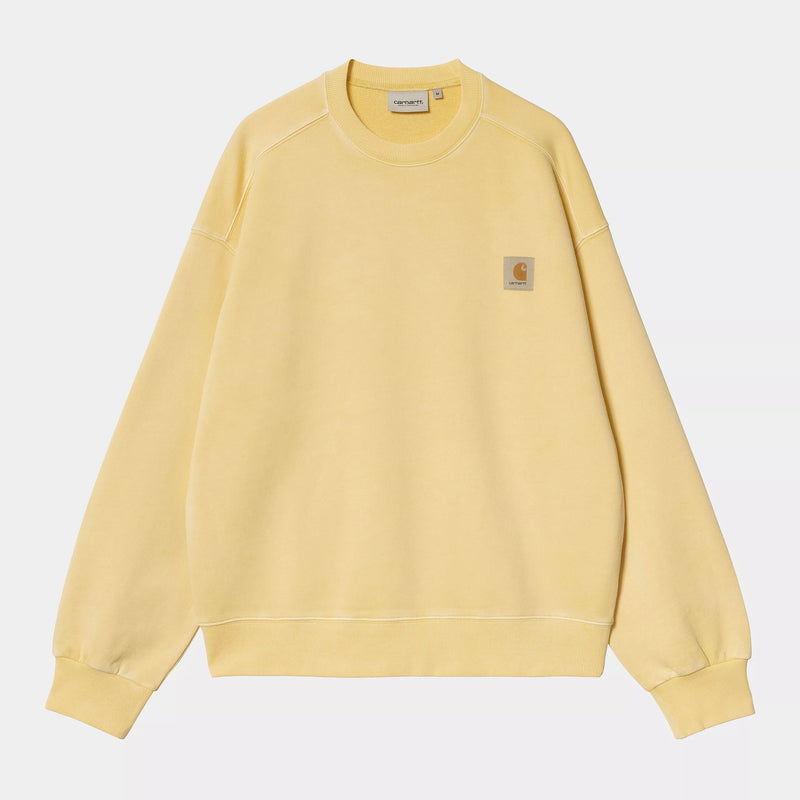 Carhartt WIP Nelson Sweat Cotton Sweat, 370 g/m² (Air Yellow garment dyed)