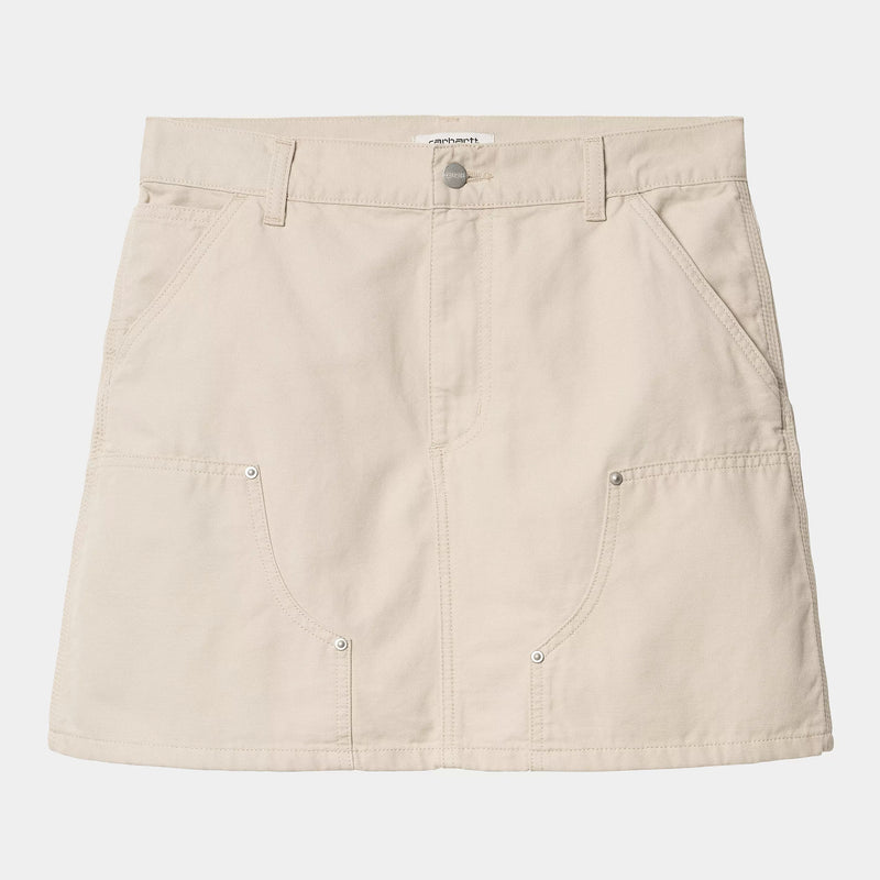 Carhartt WIP W' Maeve Double Knee Skirt 100% Cotton 'Hubbard' Canvas, 9 oz (Fleur De Sel stone washed)