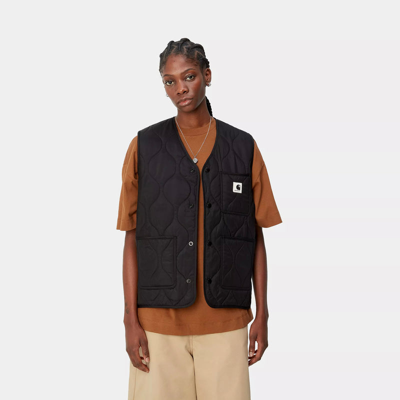 Carhartt WIP W' Skyler Vest 100% Recycled Polyester Ripstop, 2.2 oz (Black)