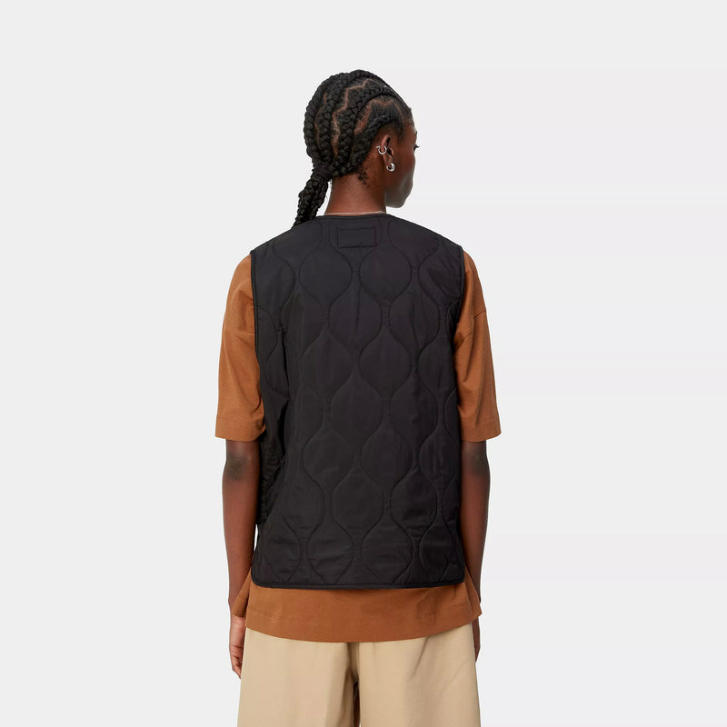 Carhartt WIP W' Skyler Vest 100% Recycled Polyester Ripstop, 2.2 oz (Black)