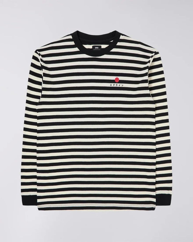 Edwin Basic Stripe Ts Ls (Black/White)