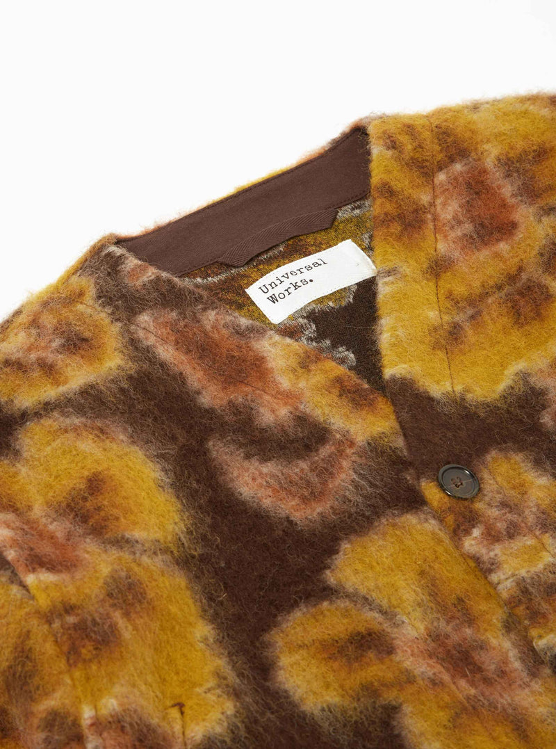 Universal Works Cardigan Flower Fleece (Brown)