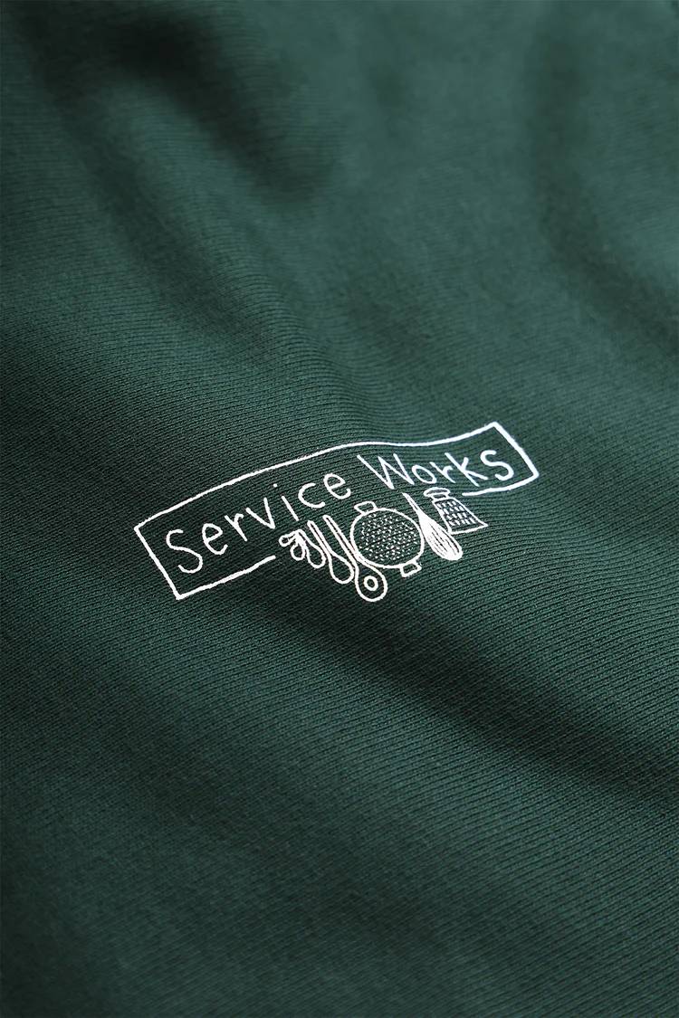 Service Works Scribble Logo Hoodie (Green)